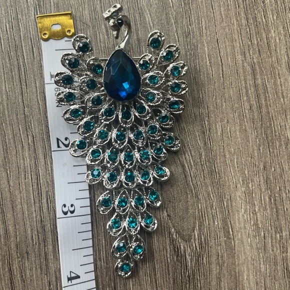 “light blue” peacock brooch. - Picture 3 of 3